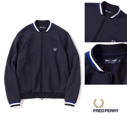 FRED PERRY(フレッドペリー)/ボンバーネックトラックジャケット(F2506) Navy -送料無料-