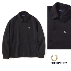 FRED PERRY(フレッドペリー)/ジャージコーチジャケット(F2509) Black -送料無料-