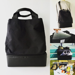 WAFUBAG / ストレージショルダーバッグ(2層式バッグ L) Black