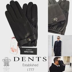 DENTS デンツ / ヘアシープグローヴ(15-1007 James Bond - Spectre) Black -送料無料-