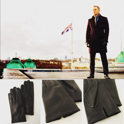 DENTS デンツ /ヘアシープグローヴ(5-1007 James Bond - Skyfall Leather Gloves) Black -送料無料-