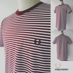 FRED PERRY(フレッドペリー)/ボーダーTシャツ(M1555) Rosewood