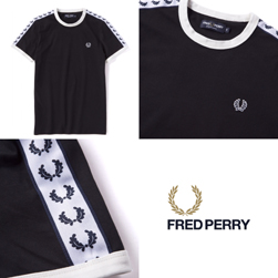 FRED PERRY(フレッドペリー)/テープドリンガーTシャツ(M6347) Black