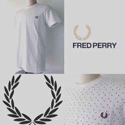 FRED PERRY(フレッドペリー)/スクエアドットTシャツ(M1553) White