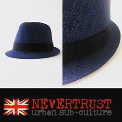 NEVERTRUST(ネバートラスト)/シャンブレーハイチロールハット Mariner Blue