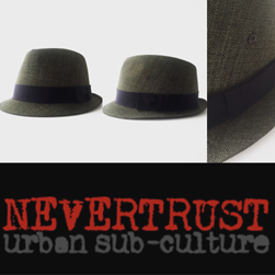 NEVERTRUST(ネバートラスト)/シャンブレーハイチロールハット Olive