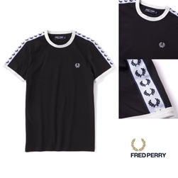 FRED PERRY(フレッドペリー)/テープドリンガーTシャツ(M6347) Black
