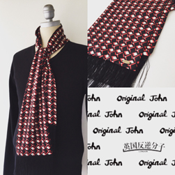 Original John(オリジナルジョン)/スカーフ(JOHN'S SCARVES) Red x Black Optical