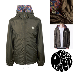 PRETTY GREEN(プリティーグリーン)/ペイズリーフードライナーフェスティバルパーカー(DARLEY) Khaki -送料無料-