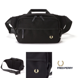 FRED PERRY(フレッドペリー)/ナイロンウエストバッグ(F9281) Black -送料無料-