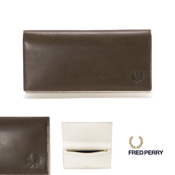 FRED PERRY フレッドペリー / ローレルダイレザーパース(F19854) Khaki -送料無料-