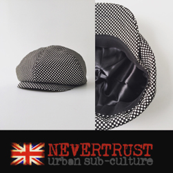 NEVERTRUST ネバートラスト / チェッカーボードベレーキャスケット Black x White