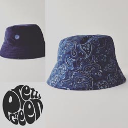 PRETTY GREEN プリティーグリーン / リバーシブルバケットハット Navy