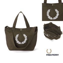 FRED PERRY フレッドペリー / ローレルリースキャンバストートバッグ(F9528) Olive