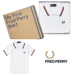 FRED PERRY(フレッドペリー)/キッズラインポロシャツ(My First Fred Perry Shirt) White
