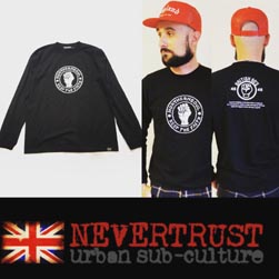 NEVERTRUST ネバートラスト / ロングスリーヴTシャツ(KEEP THE FAITH) Black