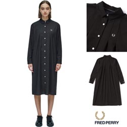 FRED PERRY フレッドペリー / レディースプリーツドレス (F8442) Black -送料無料-