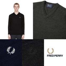 FRED PERRY フレッドペリー / クラシックVネックセーター(K4500) -送料無料-2018-1103-251.jpg