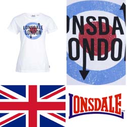 LONSDALE ロンズデール / レディースターゲットTシャツ White