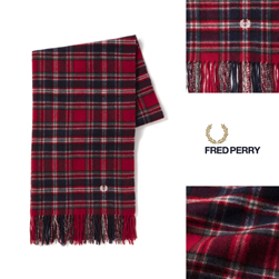 FRED PERRY フレッドペリー / タータンストール(F19879) Red -送料無料-