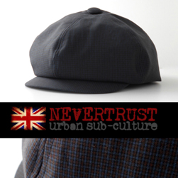 NEVERTRUST ネバートラスト / ダークチェックベレーキャスケット Dark Navy x Wine x Dark Blue