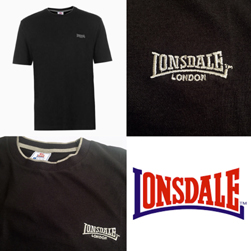 LONSDALE ロンズデール / ティップドTシャツ Black