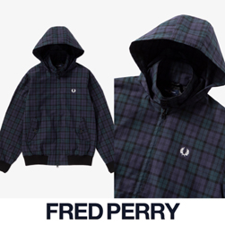 FRED PERRY フレッドペリー / フードデッドハリントンジャケット(F2601) Navy -送料無料-