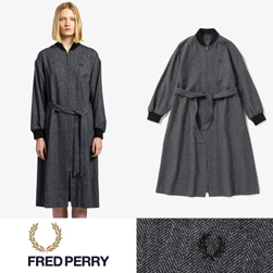 FRED PERRY フレッドペリー / レディースボンバーシャツドレス(F8521) Grey -送料無料-
