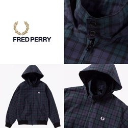 FRED PERRY フレッドペリー / フードデッドハリントンジャケット(F2601) Navy -送料無料-