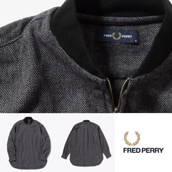 FRED PERRY フレッドペリー / ボンバーシャツ(F4532) Grey -送料無料-