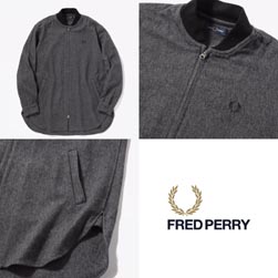 FRED PERRY フレッドペリー / ボンバーシャツ(F4532) Grey -送料無料-