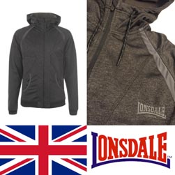 LONSDALE ロンズデール / ジップフーディ Black Marl