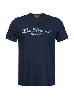 Ben Sherman ベンシャーマン / ロゴプリントTシャツ Navy