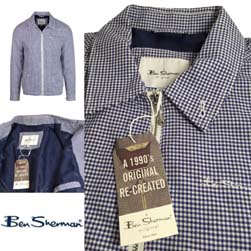 Ben Sherman ベンシャーマン / アーカイブギンガムジャケット Navy -送料無料-