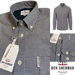 Ben Sherman ベンシャーマン / 60s モッド パピートゥースボタンダウンシャツ Anthracite -送料無料-