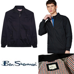 Ben Sherman ベンシャーマン / シグネチャーハリントンジャケット Black -送料無料-