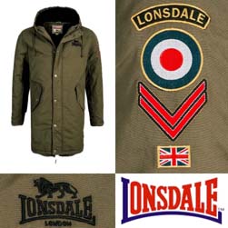 LONSDALE ロンズデール / モッズパーカ Olive -送料無料-