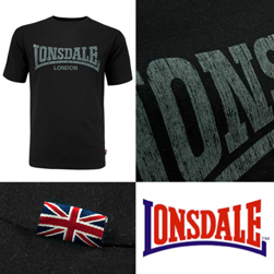 LONSDALE ロンズデール / ロゴプリントTシャツ(KAI) Black -送料無料-