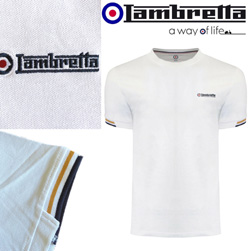 Lambretta ランブレッタ / ティップドピケTシャツ White
