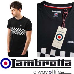 Lambretta ランブレッタ / ツートーンパネルTシャツ Black