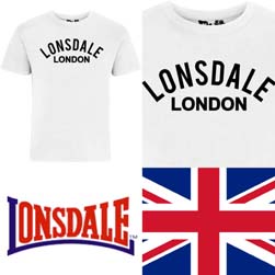 LONSDALE ロンズデール / オールドスクールロゴプリントTシャツ White -送料無料-