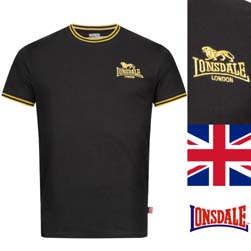 LONSDALE ロンズデール / ティップドTシャツ(DUCANSBY) Black -送料無料-