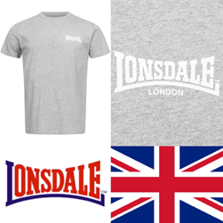 LONSDALE ロンズデール / スモールロゴプリントTシャツ(ELMDON) Marl Grey -送料無料-