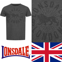 LONSDALE ロンズデール / 1960ロゴプリントTシャツ(WARMWELL) Marl Anthra -送料無料-