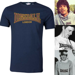 LONSDALE ロンズデール / フロックロゴプリントTシャツ(CLASSIC) Navy -送料無料-