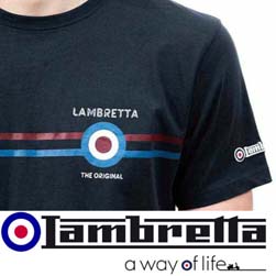 Lambretta ランブレッタ / ストライプターゲットマークＴシャツ Navy