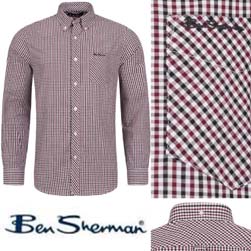 Ben Sherman ベンシャーマン / ハウスチェックボタンダウンシャツ Wine -送料無料-