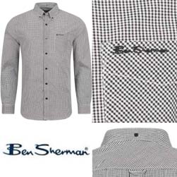 Ben Sherman ベンシャーマン / ギンガムチェックボタンダウンシャツ Black -送料無料-