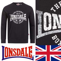LONSDALE ロンズデール / クルーネックスウェットシャツ(BADFALLISTER) Black -送料無料-