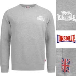 LONSDALE ロンズデール / スリムフィットクルーネックスウェットシャツ(LONGRIDGE) Marl Grey -送料無料-